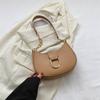 Bolso Bandolera Monocolor Simple y Elegante para Mujer Verano 2025 Commuter Texturizado para Axila Casual Bolso Dumpling Trendy