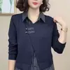 Moda de Otoño 2025 Tendencia Nueva Camisa Base de Cárdigan Holgado para Dropshipping Transmisión en Vivo