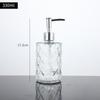 Botella Transparente de Desinfectante de Manos con Dispensador a Presión Hotel Hogar Baño Botella de Champú Agua Gel de Ducha Botella de Vidrio Reenvasado de Loción Botella Vacía