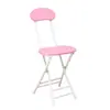 Silla Plegable Silla de Comedor Doméstica Silla Simple Silla de Ocio con Respaldo Taburete de Dormitorio Silla de Balcón Taburete Redondo Portátil para Adultos