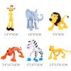 Modelo de Animal Selvagem Simulador Conjunto de 6 Peças de Leão Girafa Mundo Animal Brinquedos Infantis Decoração de Bolo Ornamentos