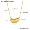 Collar con cadena de clavícula con forma de corazón de melocotón y diamantes de colores geométricos de estilo INS de Europa y Estados Unidos, joyería de acero inoxidable con temperamento simple para mujer al por mayor
