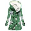 Novo trench coat feminino de inverno 2023 espessado imitação de cordeiro estilo europeu e americano árvore de natal venda quente transfronteiriça com capuz atacado