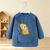 Abrigo para niños bebé anti-vestir impermeable anti-suciedad blusa ropa protectora niñas niños otoño e invierno manga larga babero para bebé falda