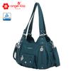 Amazon nuevo bolso de mano multifuncional para mujer multicolor teñido anudado PU casual bandolera de hombro al por mayor