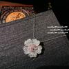 Collar de gema de flor rica mundial rico hogar oro tahidí mar profundo abalorios corona gema anillo aretes