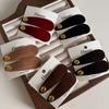 Pinza para el pelo de terciopelo con hebilla dorada estilo coreano, forma de gota de agua, pinza lateral, elegante, nuevo, para flequillo de otoño e invierno, pinza BB, accesorio para el pelo, nuevo modelo