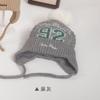 Gorro de Punto de Invierno Happy Campus para Niños, Gorro Versátil con Letras Bordadas 92, Gorro Protector para Orejas, 52-54 cm