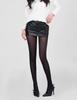 Meia-calça Fina JK Sweet Diamond Jacquard Branco Leite Anti-gancho Seda Puro Desejo Meia de Menina Parte Inferior Preta