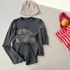 Conjunto de pijama macio para meninas de primavera: Conjunto de duas peças: camiseta básica de manga comprida infantil + calça legging elástica