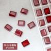 Ankora vinho vermelho unha arte diamante decoração retangular oval grande coração torto pilha diamante desgaste acessórios para unhas atacado