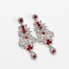 Brincos de Casamento Exagerados de Performance Femininos Totalmente Cravejados de Diamante Moda Elegante Liga de Moda Europeia e Americana Brincos Super Brilhantes