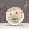 Porcelana de Peônia de Luoyang Atacado Ornamentos Cerâmica Artesanal Decoração de Sala de Estar Prato Pendurado Artesanato Presentes de Inauguração