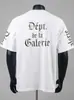 Gallery Dept Lavado y Desgastado Manga Corta Retro High Street Vintage Camiseta Suelta para Pareja Moderna