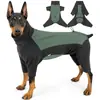 Popular ropa de perro de Amazon para otoño e invierno, abrigo de algodón grueso cálido de cobertura total para cuatro patas con cuello alto y forro polar, en stock