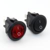 Interruptor basculante 20MM círculo superior quatro pés inferiores duas posições KCD1 interruptor para barco a motor pequeno com luz 6A250V