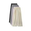 Pantalones Yamamoto de estilo perezoso para mujer, pantalones rectos de primavera y verano, pantalones casuales holgados, pantalones de pierna ancha de color liso de seda de hielo para estudiantes de verano.