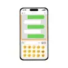 Notas Adhesivas de Burbujas Verdes para Estudiantes, Notas Creativas de Mensajes, Caja de Chat con Emojis de Dibujos Animados, Notas Adhesivas Reutilizables