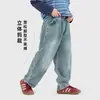Calças de Outono para Meninos Jeans Infantis da Moda 2026 Novas Calças de Pernas Retas de Outono Calças Casuais Confortáveis de Sarja