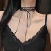 Estilo dark puro e sexy corda de tração colar gargantilha osso de cachorro feminino punk gargantilha colar de casal