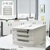 Gabinete de Archivos de Escritorio A4 Oficina con Cerradura Plástico Engrosado Multicapa Tipo Cajón Caja de Almacenamiento de Archivos