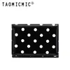 Cartera Plegable de Tres Pliegues para Mujer con Lunares Estilo Coreano Diseño Simple Estilo Ins Múltiples Ranuras para Tarjetas Billetera Monedero Venta al por Mayor