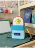 Mochila Pequeña Nueva Bloque de Color Bolso de Hombro Único Estuche para Lápices Alta Apariencia Lindo Gran Capacidad Bolso Cruzado Viajes al Aire Libre Bolsillo para Teléfono