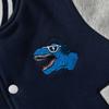 Uniforme de béisbol de dibujos animados de dinosaurio para niños nuevos, chaqueta casual de moda para niños, manga larga de algodón, suéter para niños