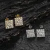 Joyería Europea y Americana Transfronteriza para Orejas Pendientes Cuadrados Redondos Cuadrados Circonita Mezcla Simple Moda Tienda Nocturna Pendientes Hip-hop para Hombres y Mujeres