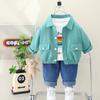 Traje de primavera y otoño para niños ropa infantil otoño niños estilo occidental oso aeroespacial conjunto de tres piezas 3 Niños 4 guapo 5 moderno 6