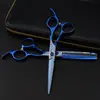 Tijeras de Peluquería Azules Damasco de 6.0 pulgadas, Tijeras para Cortar el Cabello, Tijeras Entresacadoras, Tijeras para Flequillo, Tijeras Entresacadoras para Adelgazar el Cabello