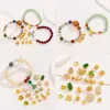 Novo Estilo Chinês Banhado a Cobre Ouro Real Contas de Gota de Óleo Espaçador Pingente Geométrico Dourado Antigo Pulseira Charme Acessórios de Joias DIY