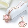 Pingente Hibisco de Madagascar Zircônia Alto Luxo Hipoalergênico Banhado a Ouro Temperamento de Rainha Formato de Coroa Pingente de Diamante