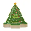 Novos Pratos de Papel de Natal Transfronteiriços, Pratos de Papel Moldados, Pratos em Formato de Árvore de Natal, Pratos de Papel para Festa, Artigos de Festa