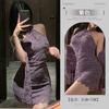 Ai Ruru Lingerie Sexy, Cheongsam Roxo Sexy, Roupa Sedutora, Roupa de Batalha para Encontro na Cama, Venda Direta da Fábrica, Roupa Divertida 5505