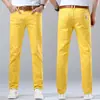 Pantalones Casuales para Hombre Corte Slim Recto Elásticos Coloridos Primavera y Otoño Nueva Marca Coreana Tendencia 2025 Pantalones Largos