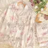 Pijama de Algodón Nube para Mujer Primavera y Otoño Manga Larga Pijama de Dama 2026 Nuevo Estilo Otoño e Invierno Cuello Solapa Talla Grande Se Puede Usar Fuera de Casa