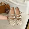 Zapatos de vestir de un solo color con lunares, estilo coreano de hada, mocasines, tiras cruzadas, lazo de 3 cm, hebilla 2026, con plataforma interior para aumentar la altura