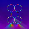 Luz LED hexagonal tipo panal de alta luminosidad combinación multi-rejilla estación de trabajo belleza de garaje impermeable techo suspendido diseño modular luz