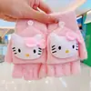 Guantes Calientes de Pollo de Dibujos Animados para Bebé Otoño e Invierno A prueba de Frío Engrosados Lindos para Niños y Niñas de Cinco Dedos Medio Dedo Tapa Abatible
