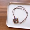 Collar de animales de dibujos animados para niñas, serie marrón de otoño e invierno, cadena colgante de algodón para bebés y niños de jardín de infantes, accesorios