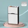 [Punto de venta para cabello] Paquete completo de 20 encendedor de pitillera recargable integrado al por mayor pitillera de aleación de aluminio para hombre