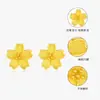 Pendientes de Flor de Cerezo Dorados de Arena Vietnamita Gama Alta Lujo Ligero Nicho Novia Boda Pendientes Dorados Regalo Venta al por Mayor