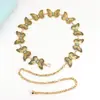 Nueva Cadena de Cintura Metálica Retro Europea y Americana Cadena de Cintura para Mujer Accesorios de Moda Cadena de Mariposa Cinturón Versátil Joyería