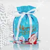 Bolsas de Regalo Navideñas con Cordón de Fábrica, Bolsas para Empaquetar Regalos de Navidad, Bolsas de Almacenamiento, Bolsas de Regalo para Fiestas