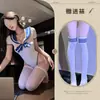 Lingerie Sexy para Mulheres Plus Size, Decote em V Profundo, Cadarço, Fivela Escondida, Fundo Aberto, Cintura Alta, Peça Única, Fantasia de Marinheiro Conjunto 8565