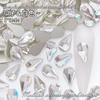 Pedras de Strass de Vidro de Cristal para Unhas, Formato de Melão 5*8mm com Base Plana, Série Deslumbrante de Decorações para Unhas, Atacado para Unhas Vestíveis