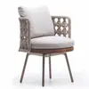 Sillón Individual de Ratán para Exteriores Silla de Balcón de Ocio Villa al Aire Libre Invernadero Villa de Jardín Muebles de Sofá Silla de Ratán