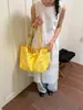 Bolso de Lona para Mujer Versátil de un Solo Hombro con Estampado de Letras de Gran Capacidad para Primavera/Verano Bolso de Compras Casual Simple