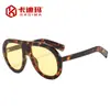 Gafas de Sol Estilo Aviador con Montura Grande Protección UV Moda Europea y Americana, Tendencia Transfronteriza Unisex Personalizadas Gafas de Sol de Gama Alta
